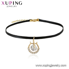 44326 Xuping Bijoux Nouvellement 18K Plaqué Or Collier Ras Du Cou Élégant Avec Design Personnalisé De Charme